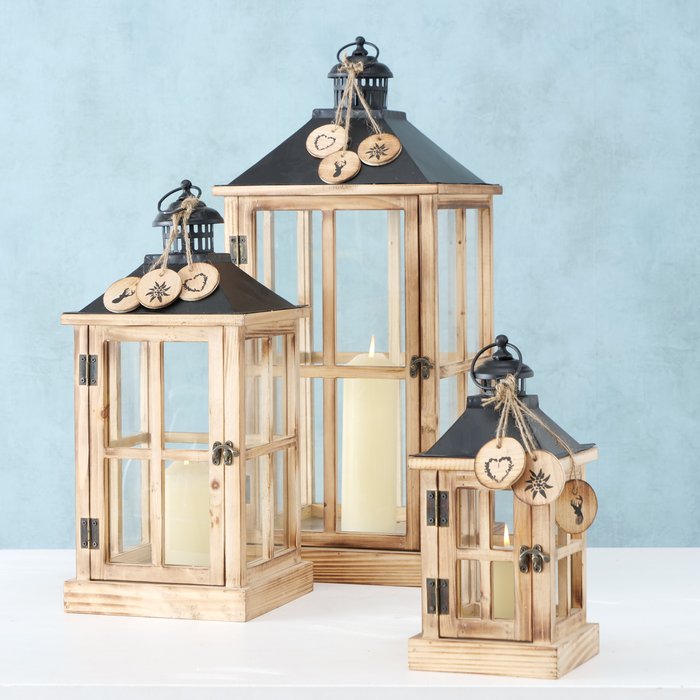 Large Tauem Square Lantern by Boltze for Cornucopia Home and Gift, perfect for indoor ambient lighting and holiday decor.