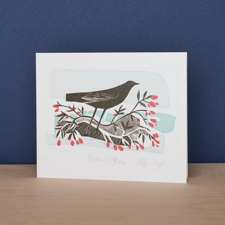 Blackbird and Berries by Angela Harding Card