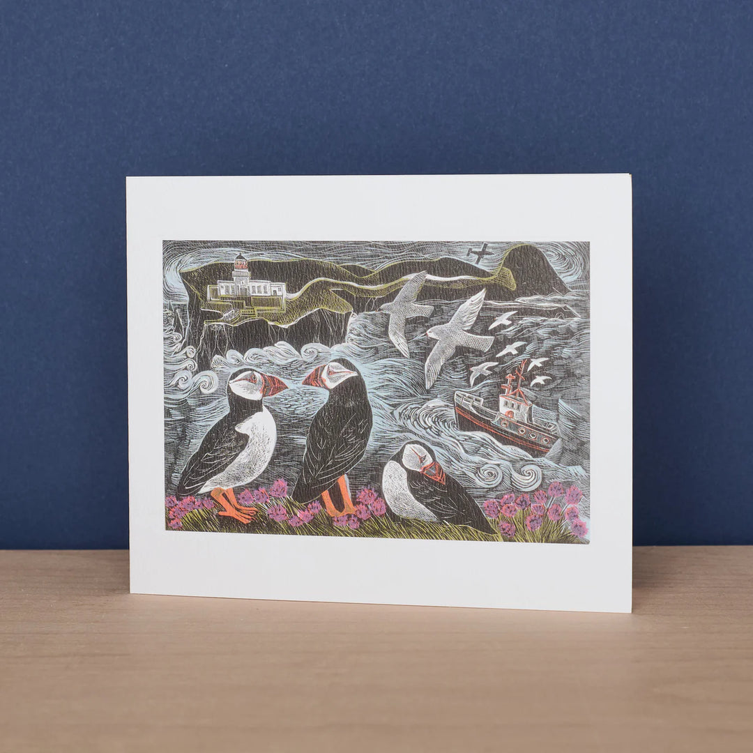 Fair Isle Puffins Card
