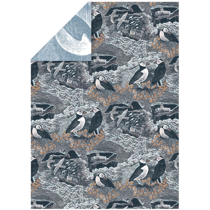 Fair Isle Puffins at the North Lighthouse Flat Wrap