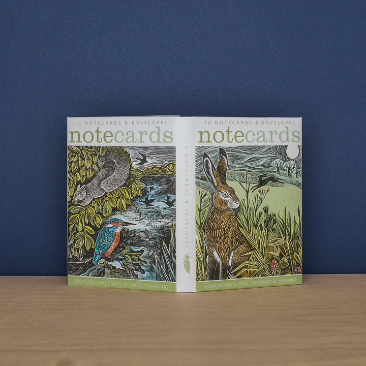10 Notecards Hares/Kingfisher Art Card