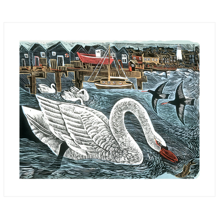 Southwold Swan Art Card