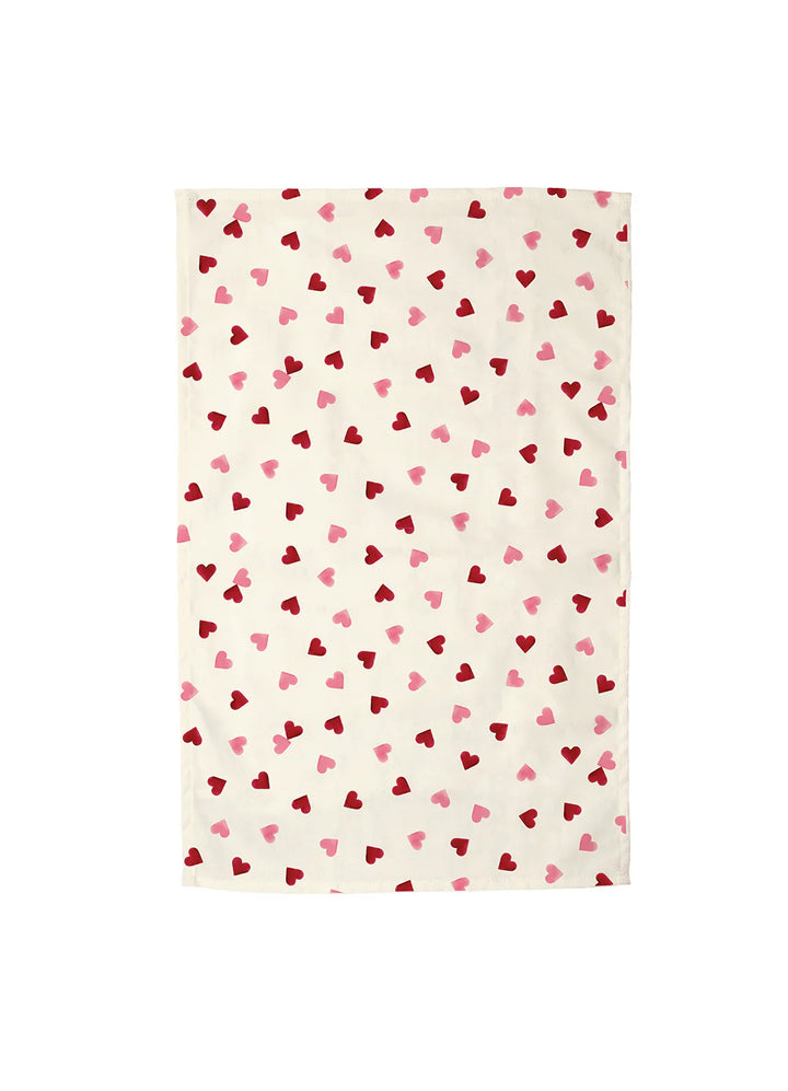 Emma Bridgewater Pink Hearts Double Oven Glove and Tea Towel