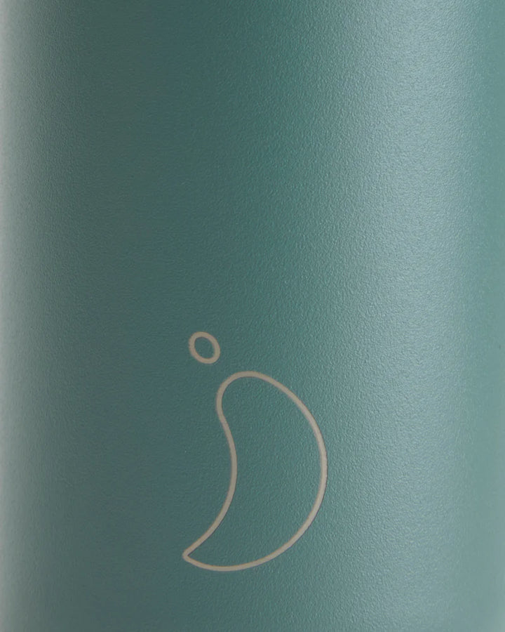 Cornucopia Home and Gift Series 2 Pine Green Chillys water bottle with a sleek design and durable stainless steel construction.