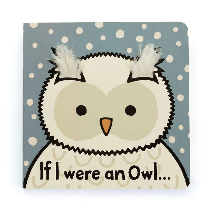 Soft fabric "If I Were an Owl" board book from Jellycat, featuring cute owl illustrations for young children.
