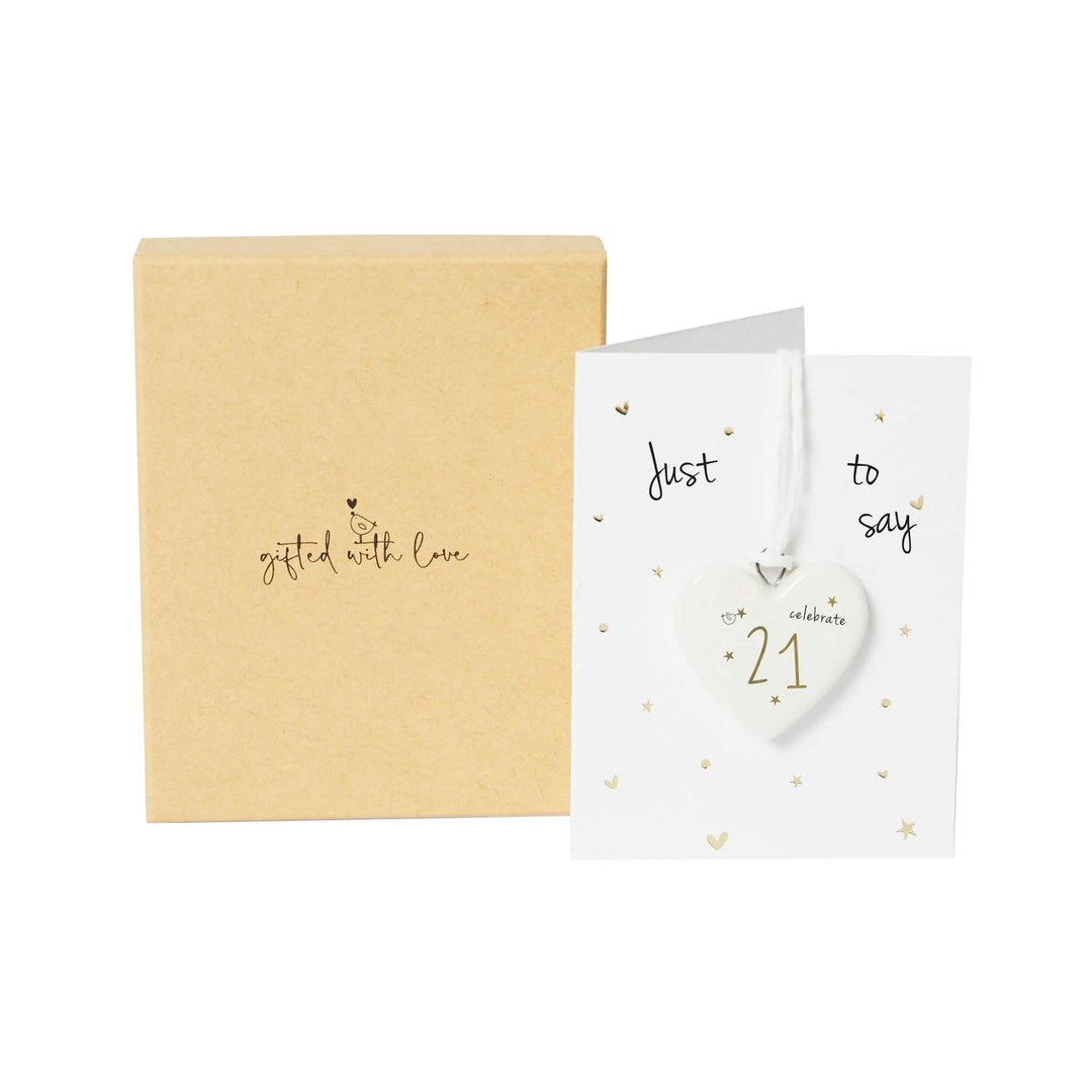 21 Boxed Ceramic Sentiment Card