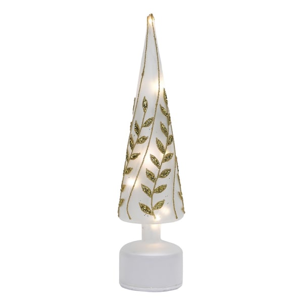 Silver Laurel Lit Rotating Tree from Coach House Christmas by Cornucopia Home and Gift, featuring illuminated silver leaves and a rotating base.