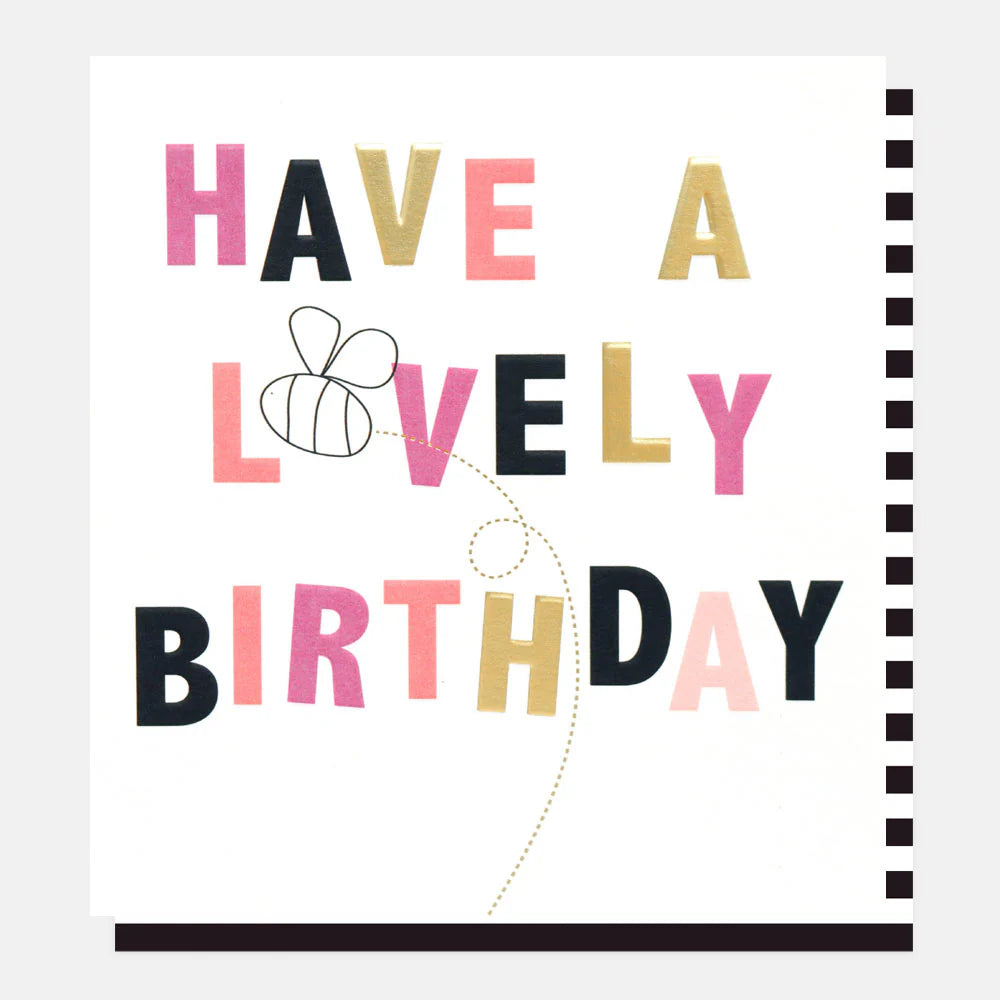 Caroline Gardner "Best Wishes Have a Lovely Birthday" greeting card with floral design, suitable for birthday celebrations.