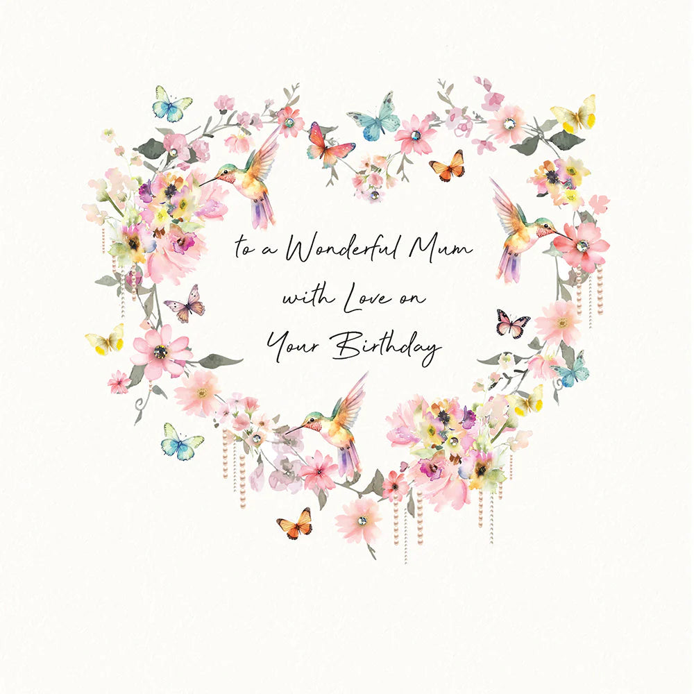 To a wonderful Mum with Love on Your Birthday Card