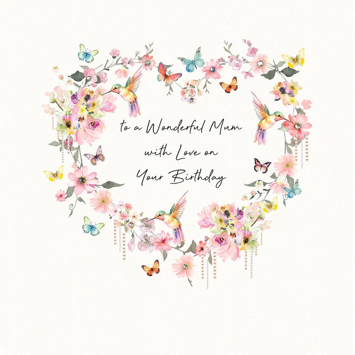 To a wonderful Mum with Love on Your Birthday Card