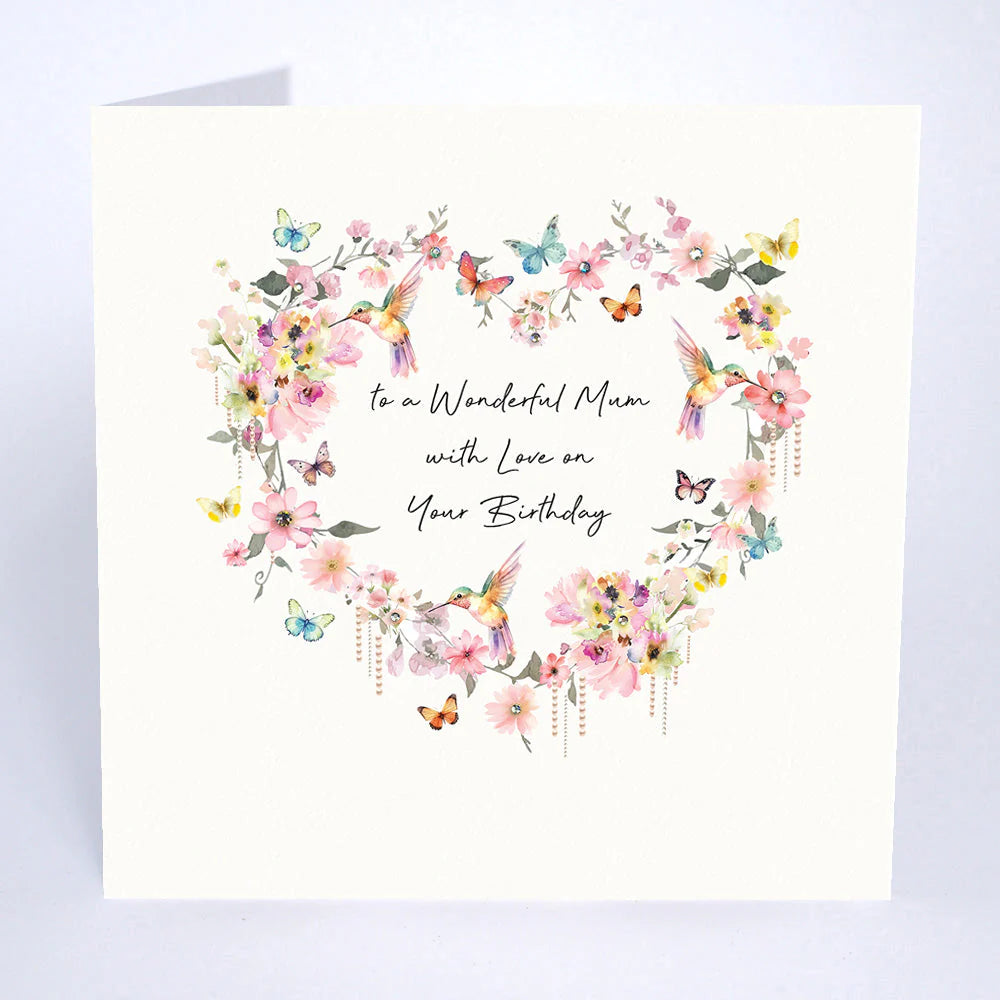 To a wonderful Mum with Love on Your Birthday Card
