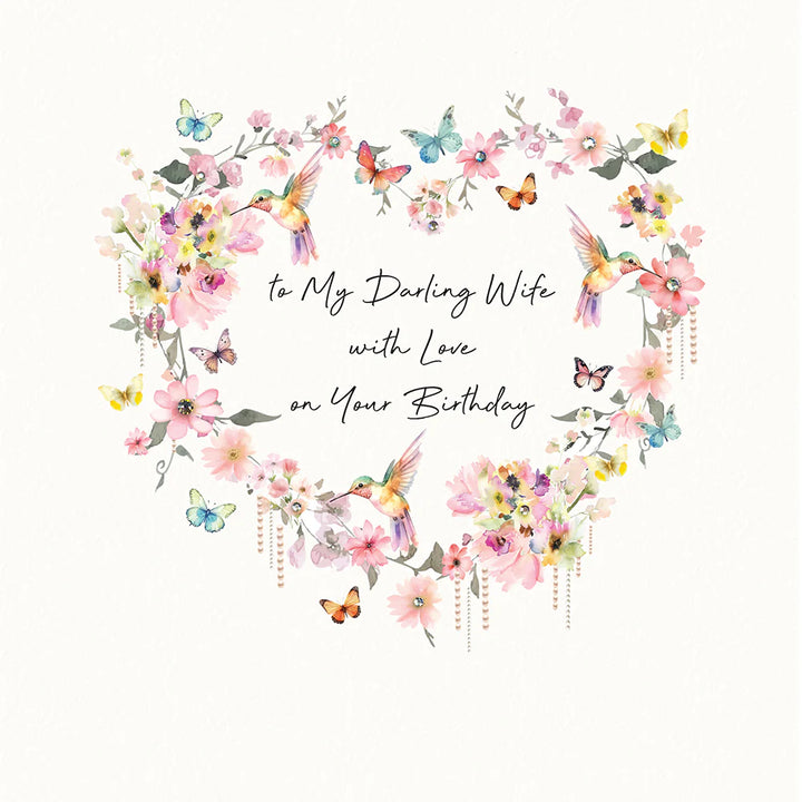 Darling Wife with Love Birthday Card