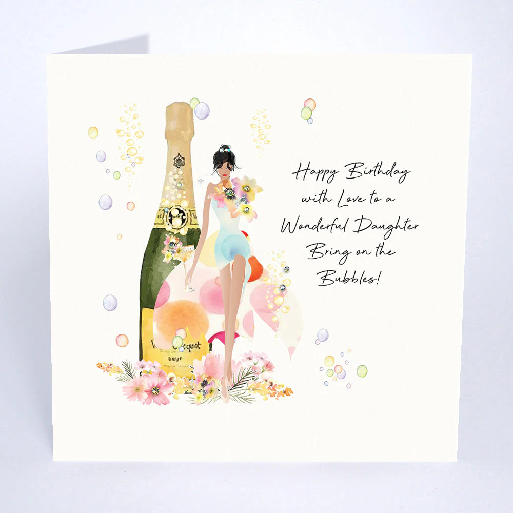Happy Birthday With Love to a Wonderful Daughter Birthday Card