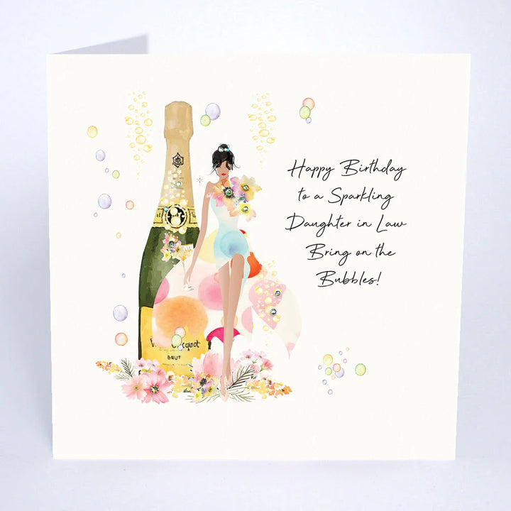 Happy Birthday to a Sparkling Daughter in Law Birthday Card