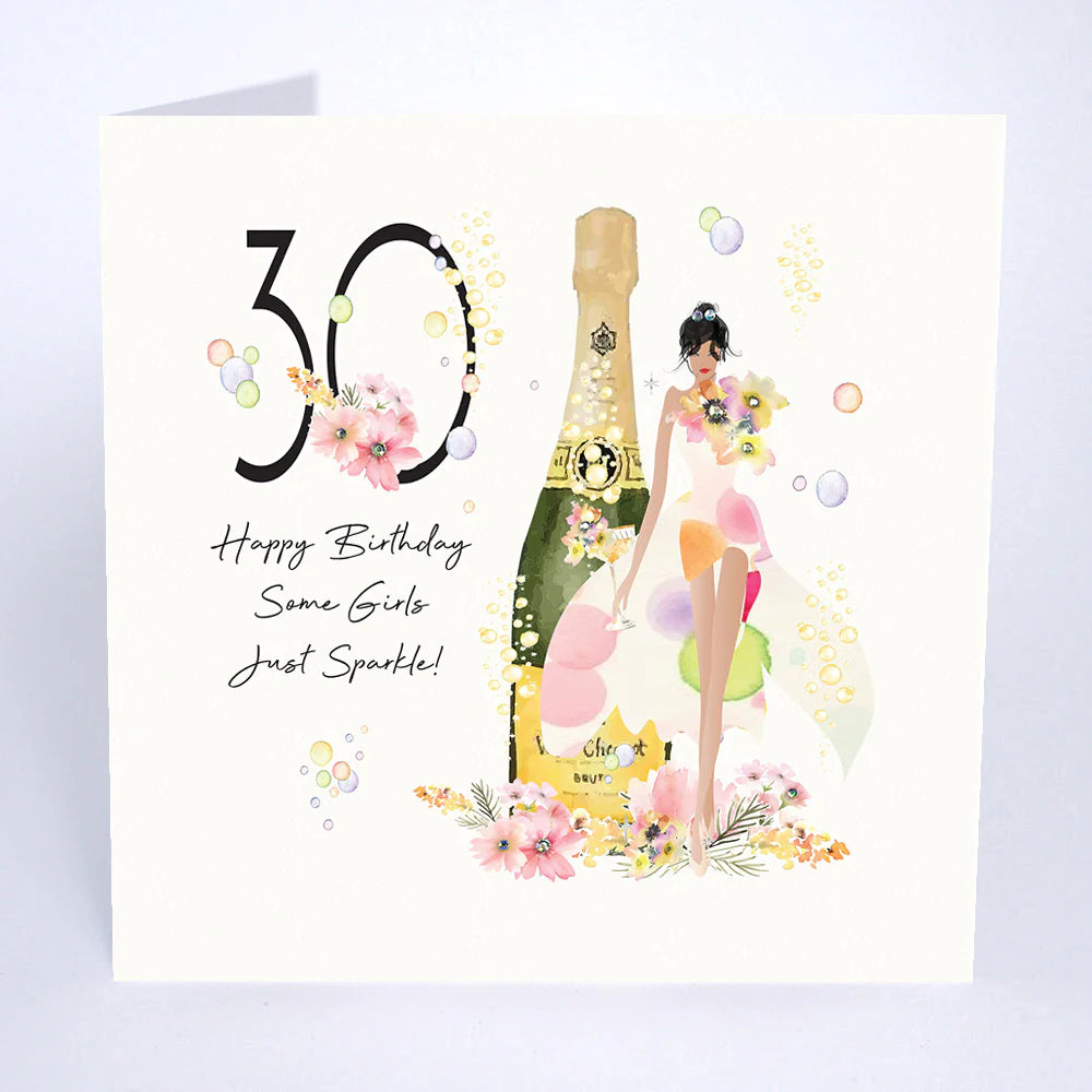 30 Happy Birthday Some Girls Just Sparkle Card