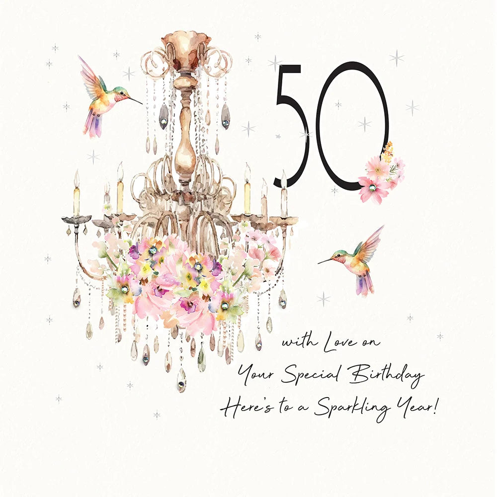 50th Birthday Card - With Love on Your Special Birthday