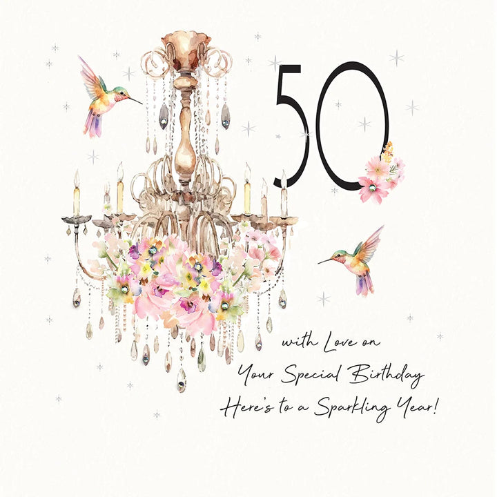 50th Birthday Card - With Love on Your Special Birthday