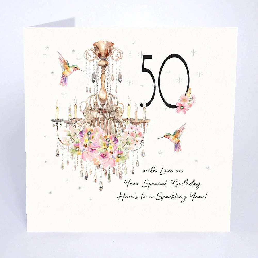 50th Birthday Card - With Love on Your Special Birthday