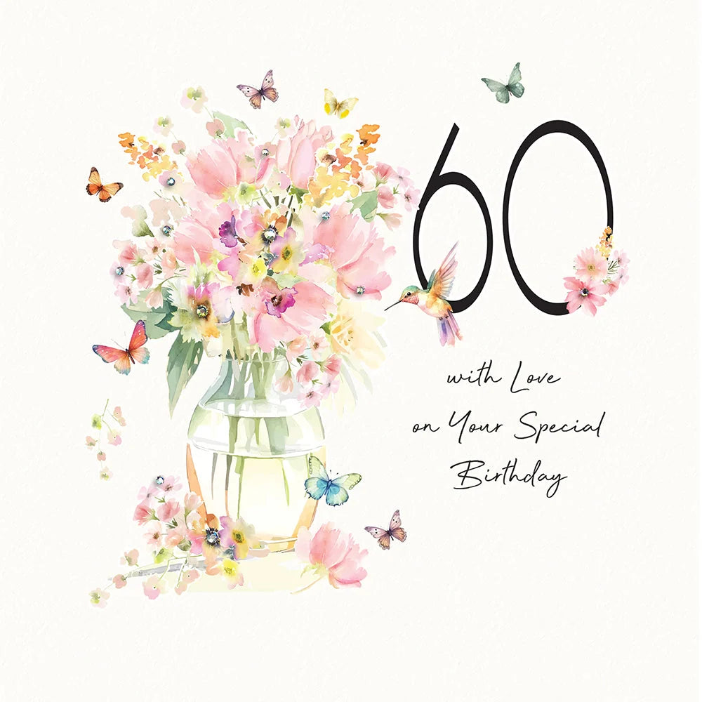 60th Birthday Card - With Love on Your Special Birthday