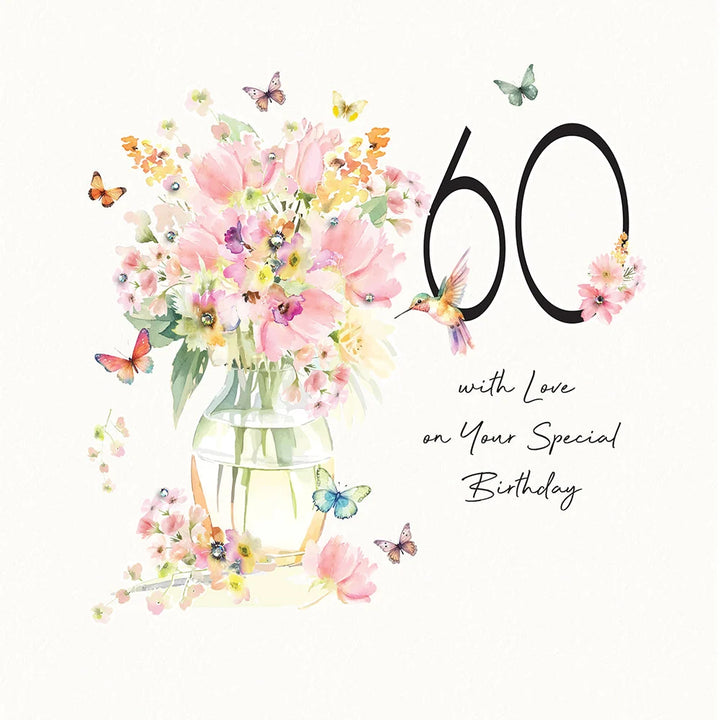 60th Birthday Card - With Love on Your Special Birthday