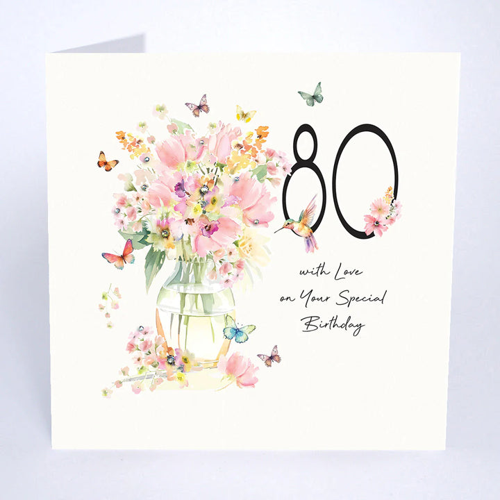 80 With Love on Your Special Birthday Card