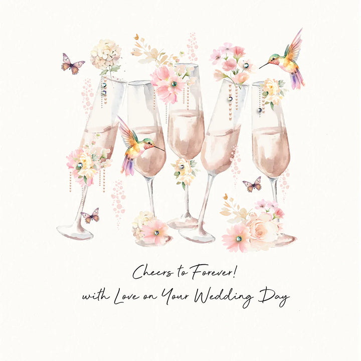 Cheers To Forever! With Love on Your Wedding Day Card