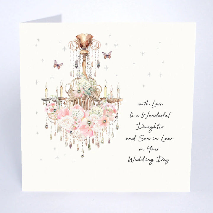 With Love to a Wonderful Daughter and Son in Law on Your Wedding Day Card