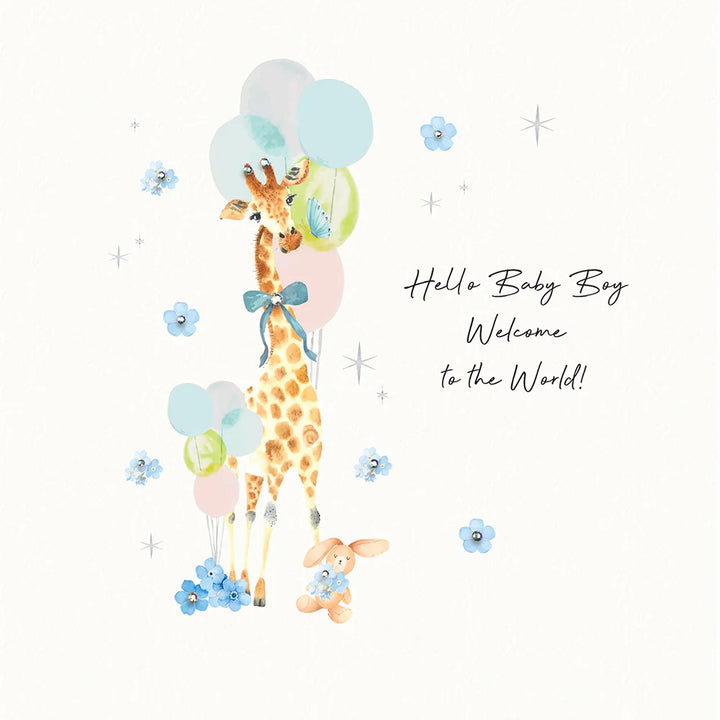 Hello Baby Boy Welcome to the World Card
