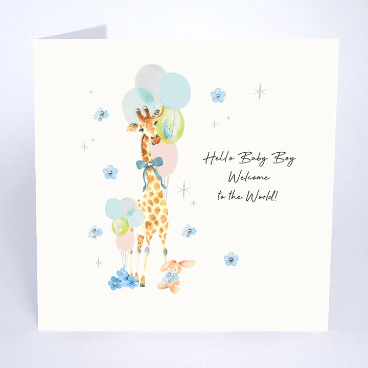 Hello Baby Boy Welcome to the World Card
