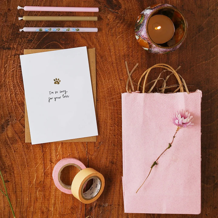 Paw Print Sorry for Your Loss Mini Card