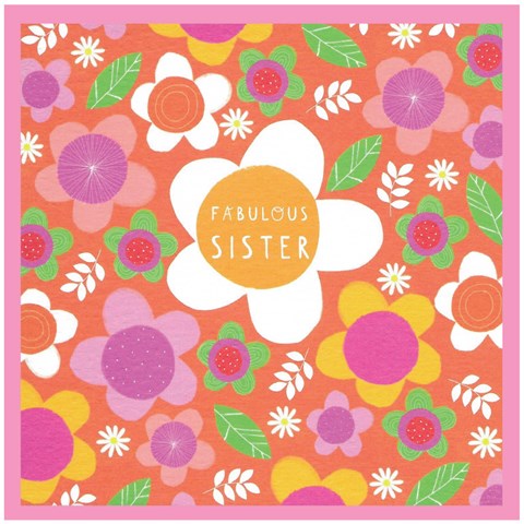 Fabulous Sister Birthday Card