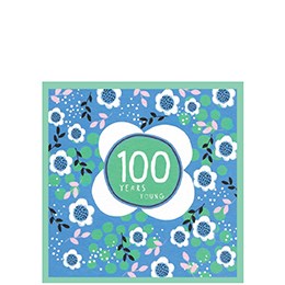 Cinnamon Aitch Bloom-100 Years Young decorative sign by Cornucopia Home and Gift, featuring vintage floral design and rustic style.