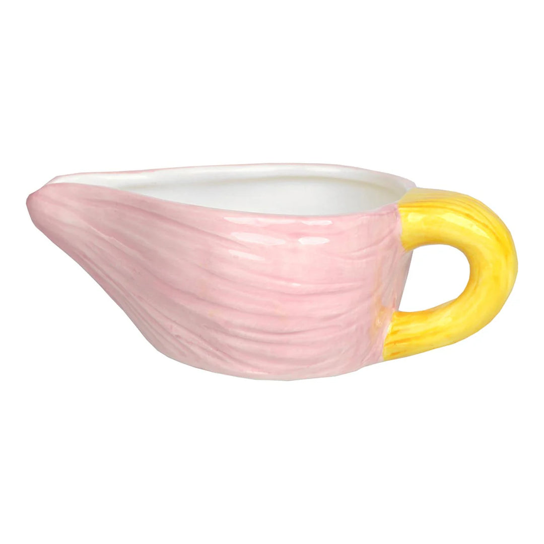 Small ceramic garlic jug from Bon Appetit by Cornucopia Home and Gift, featuring a charming garlic design and a glossy finish.