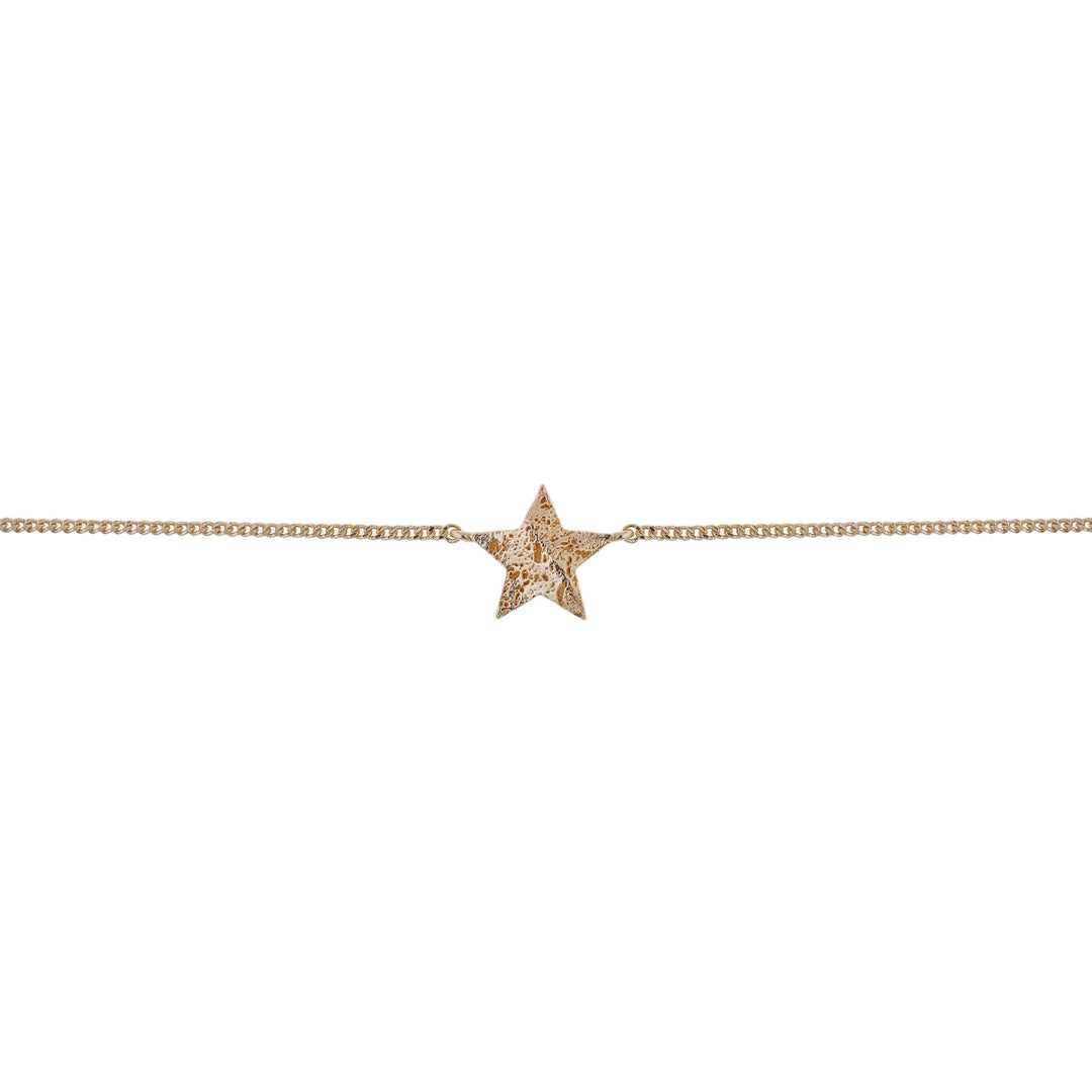 Gold Cosma bracelet by Tutti & Co featuring delicate chain and minimalist design, perfect for stylish everyday wear.