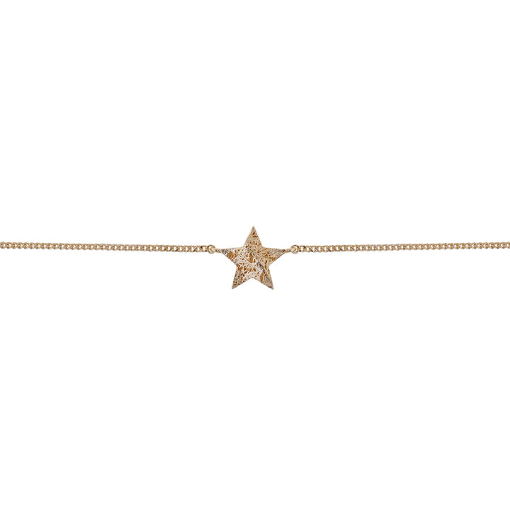 Gold Cosma bracelet by Tutti &amp; Co featuring delicate chain and minimalist design, perfect for stylish everyday wear.