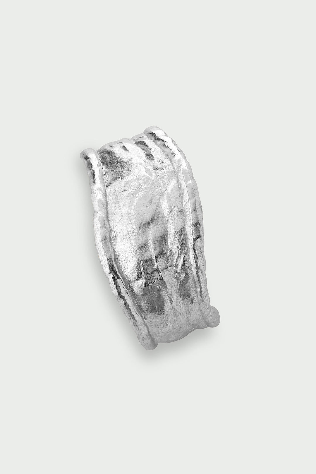 Silver Arc Cuff Bracelet by Tutti &amp; Co featuring sleek, modern design and smooth finish. Ideal for stylish wrist accessories.