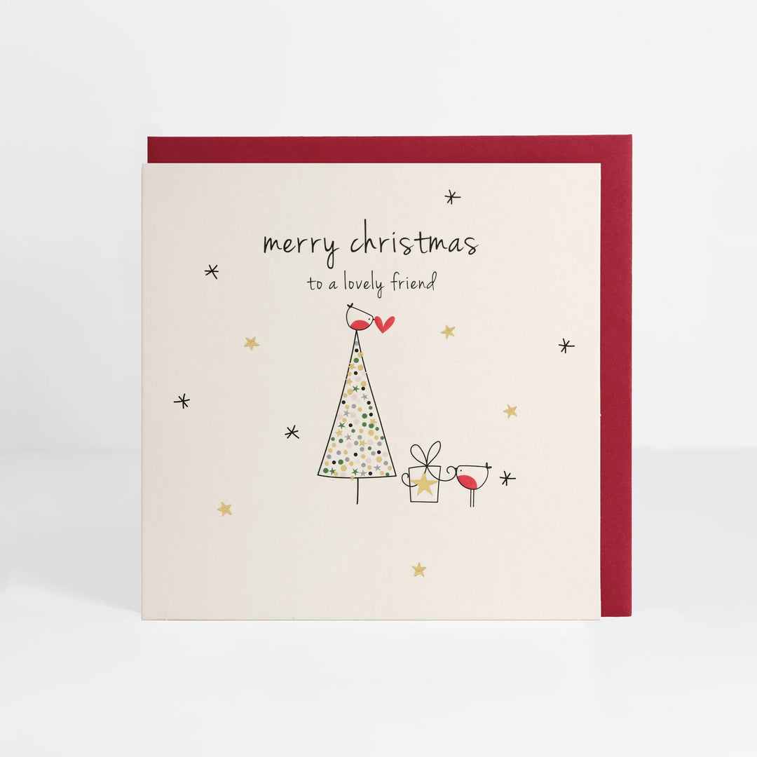 Merry Christmas to a Lovely Friend Card - 130mm