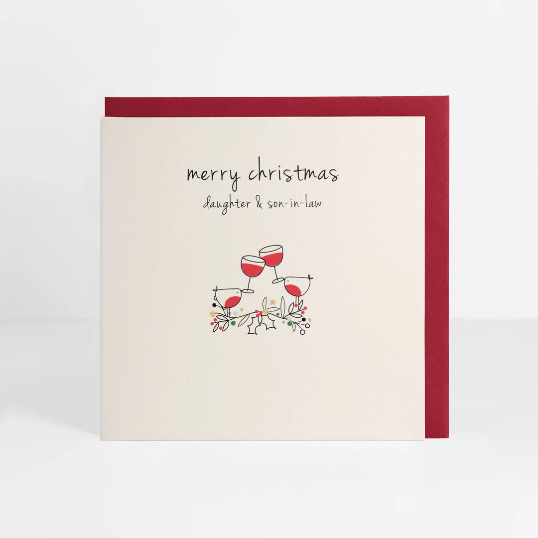 Merry Christmas Daughter &amp; Son-in-Law Card - 130mm