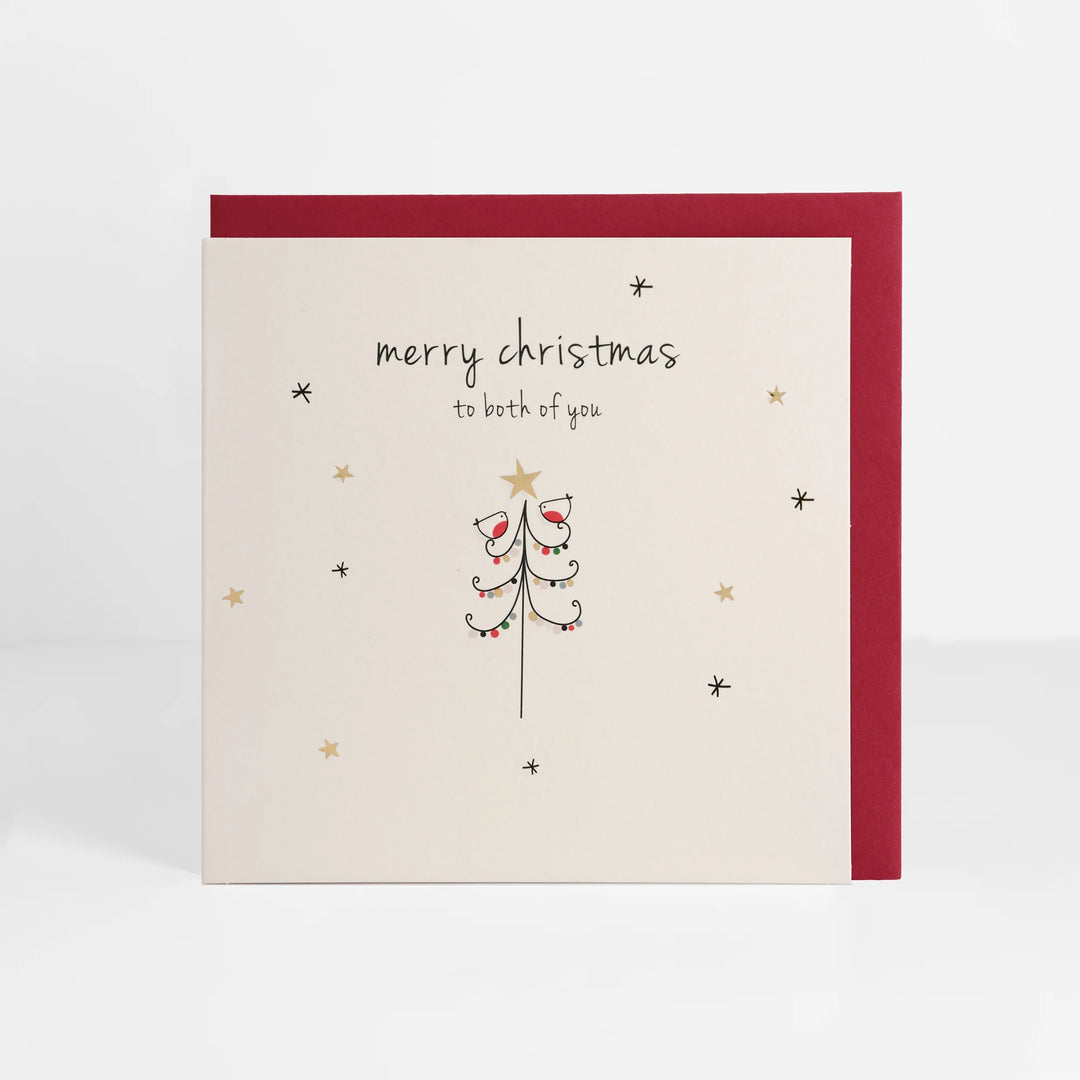Merry Christmas to Both of You Card - 130mm