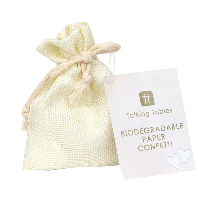 Bride Vibes Paper Heart Confetti from Talking Tables, colorful heart-shaped paper confetti for wedding celebrations.