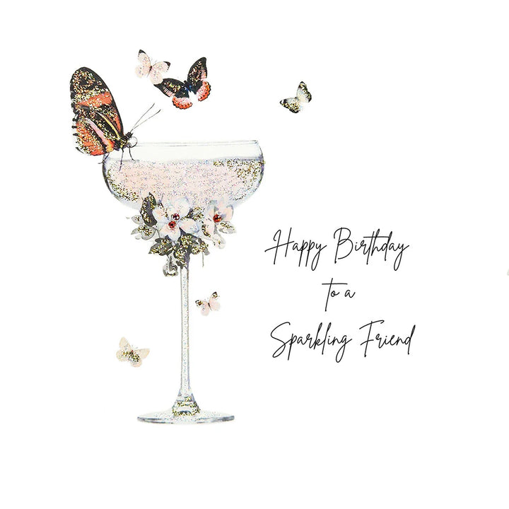 Happy Birthday To A Sparkling Friend Card
