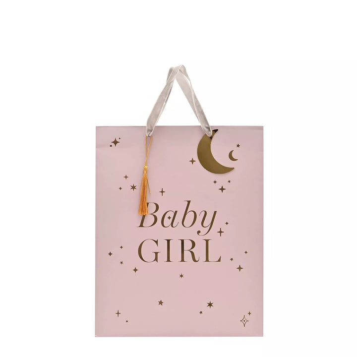 Baby girl gift bag by Widdop &amp; Co, Cornucopia Home and Gift, featuring colorful baby-themed designs and a cheerful presentation.
