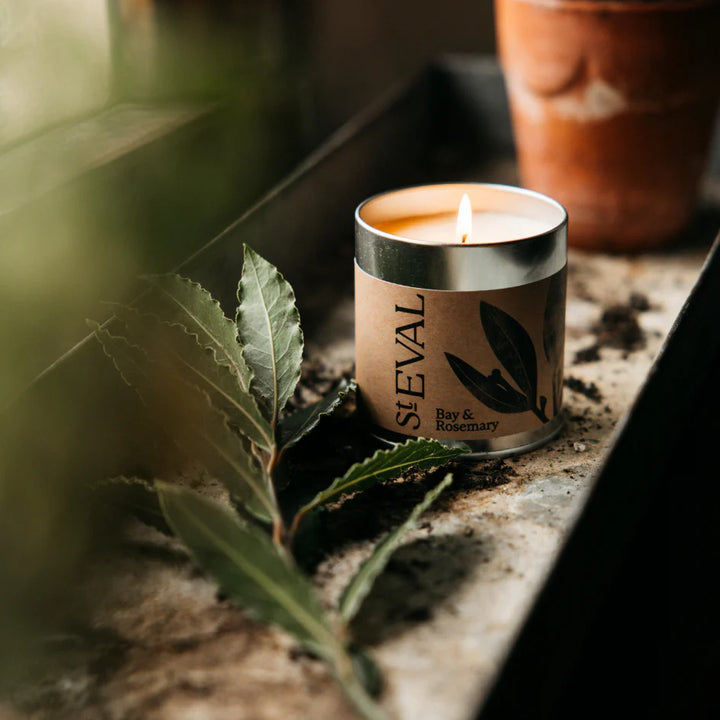 St Eval Bay &amp; Rosemary Tin Candle