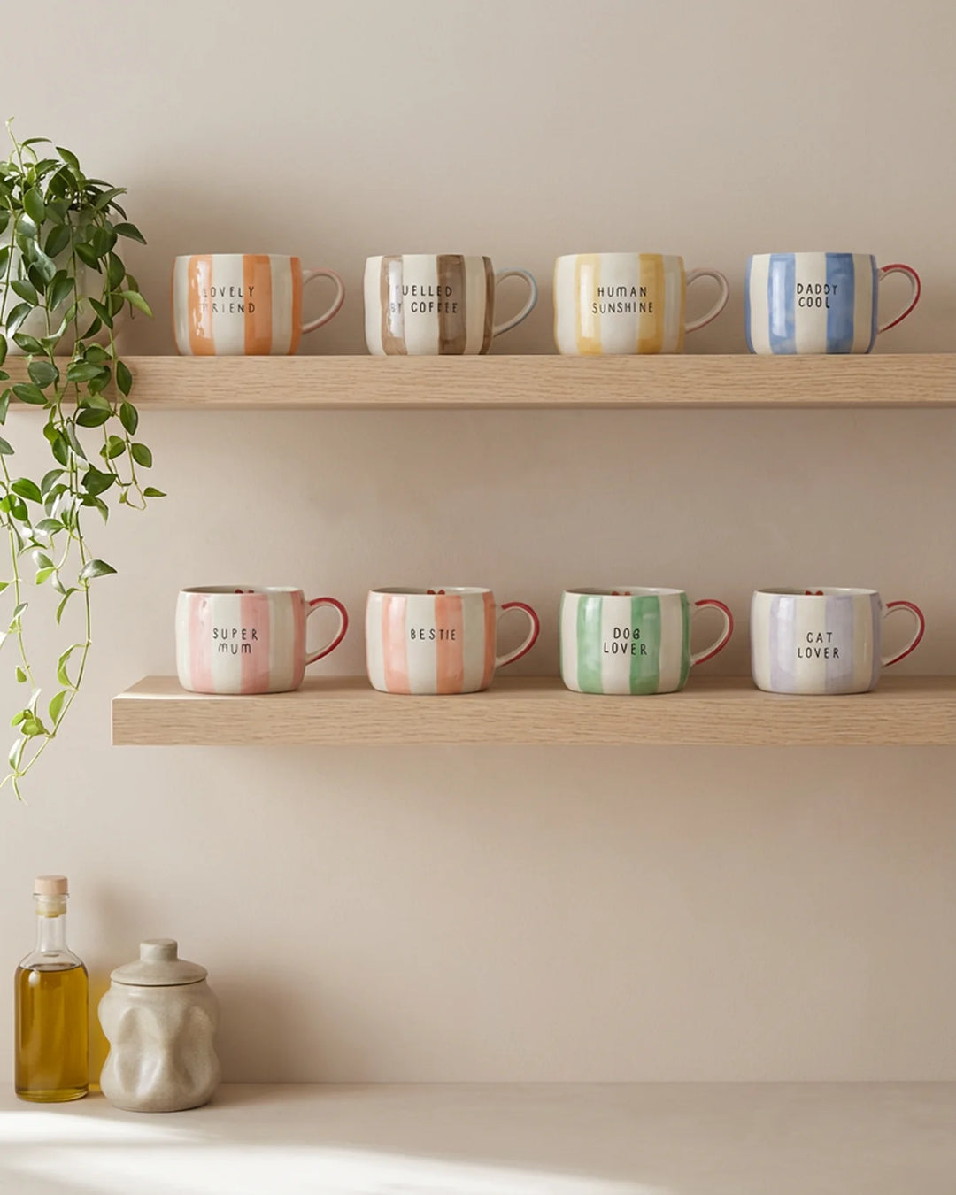 Super Mum Stripe Stoneware Mug