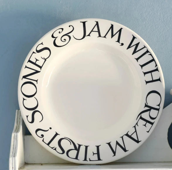 Black Toast Scones &amp; Jam 8 1/2 Inch Plate