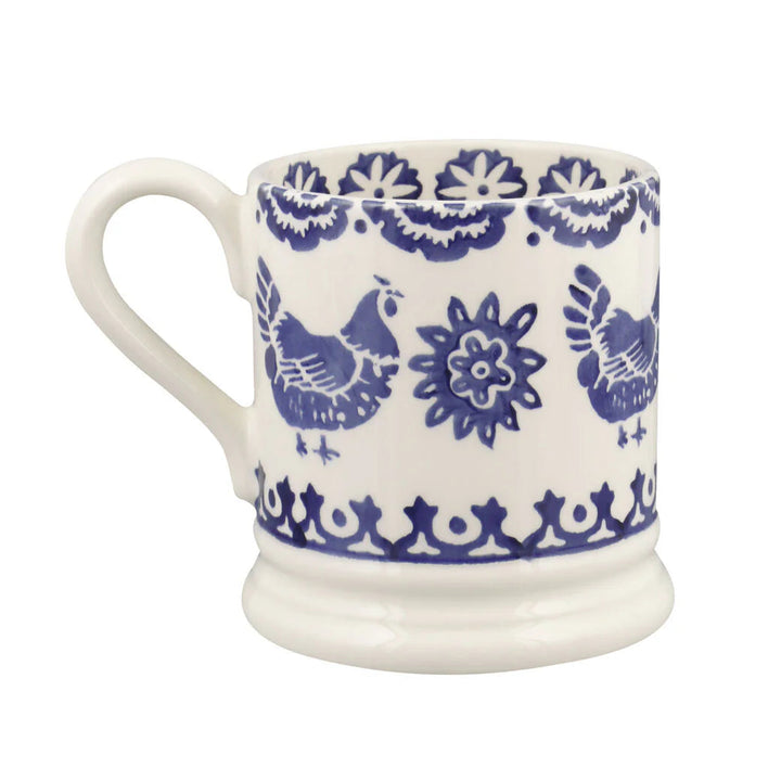 Emma Bridgewater Blue Hen &amp; Border Mum 1/2 Pint Mug