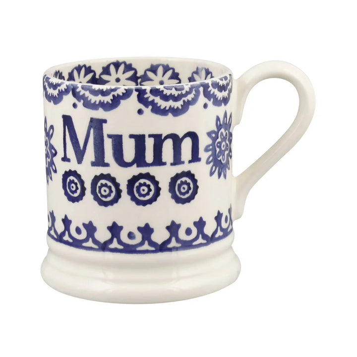 Emma Bridgewater Blue Hen &amp; Border Mum 1/2 Pint Mug