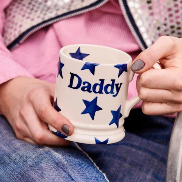 Emma Bridgewater Blue Star Daddy 1/2 Pint Mug