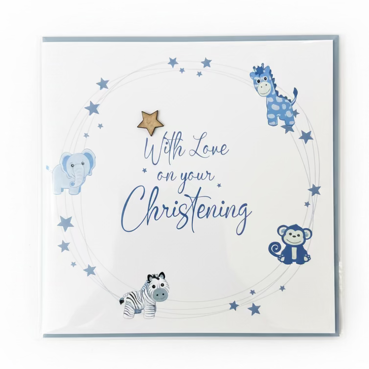 Christening Blue Circle Toys Card
