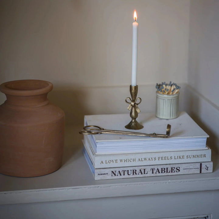 Antique Brass Finish Candle Holder